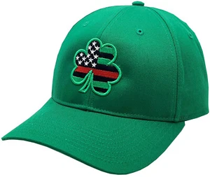Red Line Shamrock Irish Hat Twill Adjustable Green Pro 214 - Picture 1 of 3