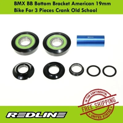 REDLINE BMX BB Bottom Bracket American 19mm Bike For 3 Pieces Crank Old School - Image 1 of 3