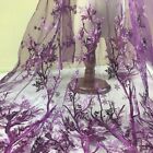 3D Trees Embroidery Lace Sequins Fabric Tulle Bridal Wedding Dress Cloth By Yard