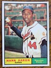 1961 TOPPS HANK AARON BASEBALL CARD #415  EX-NM+ NICE! READ DESC. *YCC*