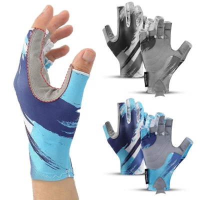 UPF50+ Guantes de Pesca Protección Solar UV Antideslizantes Transpirables Guantes Sin Dedos Foto 1 de 4