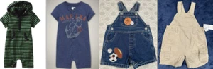 Baby Gap NWT BOYS SHORT ROMPER OUTFIT 0-3 3-6 6-12 12-18 U PICK SIZE / THEME - Picture 1 of 4
