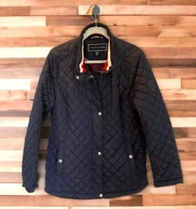Tommy Hilfiger Women's Quilted Navy Hip Fit Lightweight 3 Seasons Jacket Coat L - Picture 1 of 9