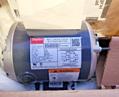 Motor de transmisión por correa de fase dividida Dayton 4VAF9BG 1/4 HP, cuadro 48Y, 115/208-230V Foto 1 de 4
