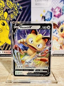 Meowth V SWSH004 SWSH: Sword & Shield Promo Cards Holo - Picture 1 of 6