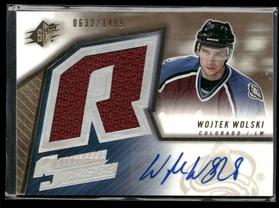 2005-06 SPx Wojtek Wolski RC Jersey Auto /1499 #154 Colorado Avalanche - Imagem 1 de 2