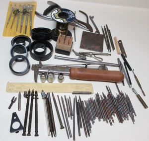 VINTAGE ASSORTED LOT WATCHMAKER TOOLS JEWELER WATCH REPAIR TOOL CLOCKMAKER #3 - Picture 1 of 13