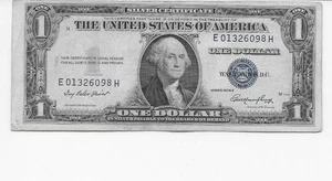 1935 E  $1 Silver Certificate Note  HIGH GRADE  NO Tears & NO Pinholes - Picture 1 of 2