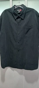 Tony Hawk Men Short Sleeve Button Up Shirt Size Large Black - Picture 1 of 4