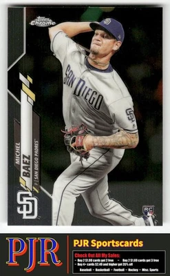 Michel Baez 2020 Topps Chrome #187 San Diego Padres Rookie - Image 1 of 2