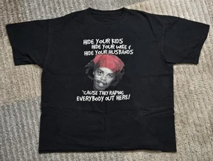 Hide Your Kids Hide Your Wife Shirt Mens Extra Large Black Meme Viral Tee Comedy - Picture 1 of 8