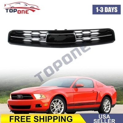 For 2010-2012 Ford Mustang Grille Plastic Chrome Shell W/ Black  Foto 1 de 4