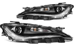 For 2015-2017 Chrysler 200 LED DRL Projector Headlight Assembly Pair Left+Right - Picture 1 of 9