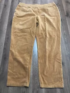 Quacker Factory Pants, Women's Size 19, Yellow Brown, Straight Leg, Pull On - Picture 1 of 8