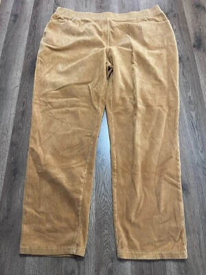 Quacker Factory Pants, Women's Size 19, Yellow Brown, Straight Leg, Pull On - Image 1 of 4