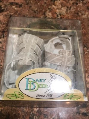 Sandalia Baby Deer Rayas Punta Cerrada (Bebé), Bronceada y Natural NB Talla 1 3M  Foto 1 de 4