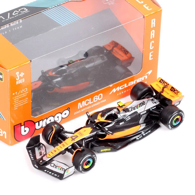 Black BURAGO MCL60 McLaren 1 43 2023 British GP #4 OP81