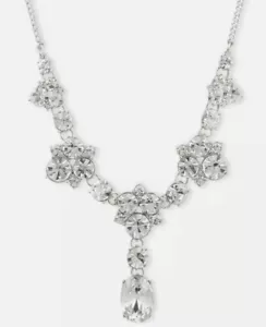 $68 Givenchy Silver-Tone Crystal Cluster Necklace NWT.  - Picture 1 of 4