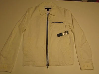 NUEVO CON ETIQUETAS AUTÉNTICO Marc By Marc Jacobs Chaqueta Denim Blanca Cremallera Completa / Pequeña  Foto 1 de 4