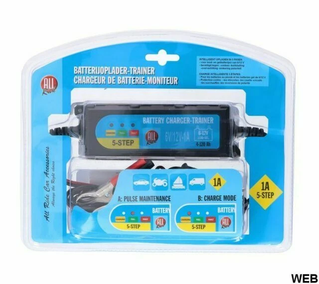 All Ride 12V 1A Caricabatteria - Nera