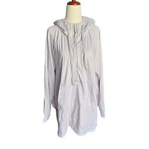 Athleta Hoodie Womens Medium Glacier Handkerchief Poncho #599674 Quarter Zip - Picture 1 of 19
