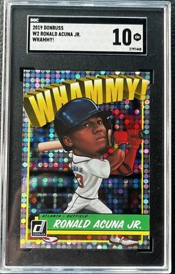 2019 Donruss W2 Ronald Acuna Jr. Whammy! SGC10 - Image 1 of 2