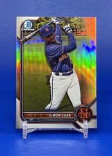 Simon Juan 2022 Bowman Chrome Draft Refractor RC rookie card Mets #BDC-52