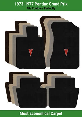 Alfombrillas delanteras y traseras Lloyd Velourtex para Pontiac Grand Prix 73-77 con emblema Pontiac Foto 1 de 4