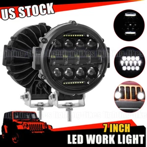 7" inch LED Lights Pods Bar Flood Spot Work DRL Driving Lamps SUV Offroad Truck - Picture 1 of 11