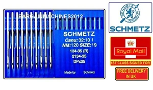 SCHMETZ DPX35 134-35(R) NM: 120/19 ZULAUFFUSS INDUSTRIELL NÄHMASCHINE NADELN - Bild 1 von 3