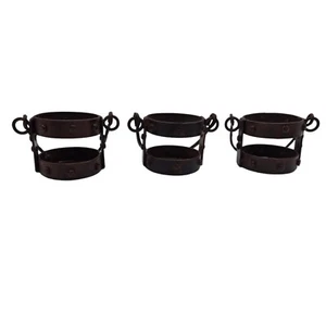 Pomeroy Collection Votive Candle Tealight Holder Metal Rust Western Heavy 3pcs - Picture 1 of 8