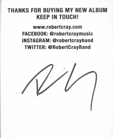 That's What i Heard * by Robert Cray Band (CD, 2020, Nozzle) Original Signed Cover