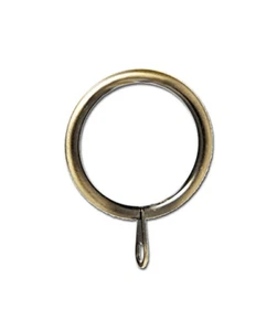 SPEEDY 25mm - 28mm Antique Brass Metal Curtain Pole Rings with Fixed Hoop x 10 - Picture 1 of 1