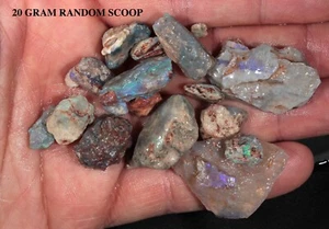 100 ct parcels of Lightning Ridge white, semi-black & black rough opal Australia - Picture 1 of 7