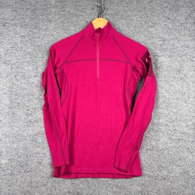 Camisa Arc’teryx Mujer XS Rosa Ligera 1/4 Cremallera Capa Base Lana Merino Foto 1 de 4