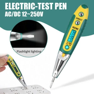 Voltage Pen Electric Power Alert AC DC 12-250V Volt Non-Contact Tester Detector - Picture 1 of 17