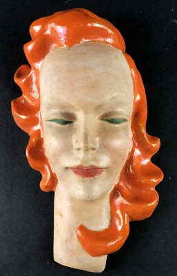 seltene Wandmaske Eva - Art Deco Zeit 1920ies - Image 1 of 4