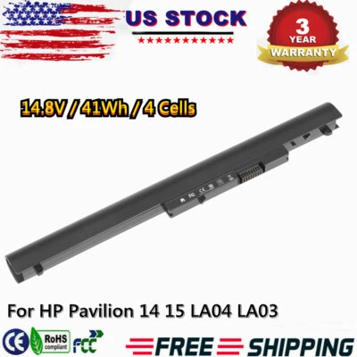 LOTE 1-50x BATERIA PARA HP SPARE 776622-001 (LA03 LA04) Para HP 15-f272wm 15-f222wm - Imagem 1 de 4