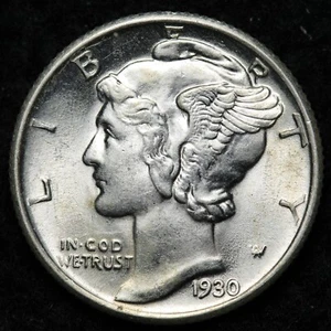 1930 Mercury Silver Dime BU *UNCIRCULATED* MS E197 ATHL - Picture 1 of 2