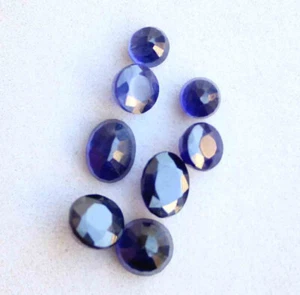 Par de piedras preciosas sueltas de zafiro azul natural corte ovalado 6*8 mm 14,00 CT - Imagen 1 de 2