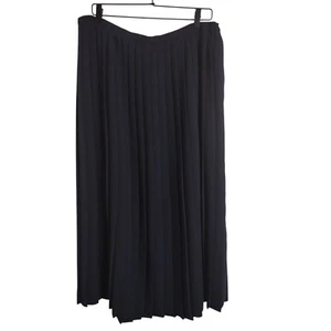 Talbots Women's Skirt Pleated Flare Midi Plus Size 18 Navy Blue New - Picture 1 of 13