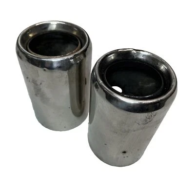 2003-2003 Honda S2000 AP1 Exhaust Tips Finish Tip Set of 2 Genuine OEM Chrome - Image 1 of 4