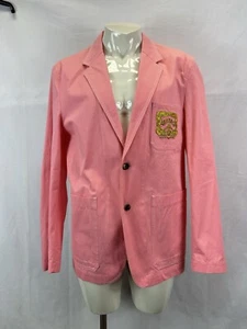 VERSACE Seashell Baroque Single-breasted Blazer In Pink Sz EU 50 / US 40 - Picture 1 of 13