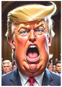 DONALD J TRUMP * ACEO personalizzato * novità * presidente * carta artistica * ATC - Foto 1 di 2