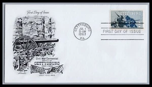 US FDC # 1180 5c Gettysburg Artmaster 1963, 9e287 - Picture 1 of 1