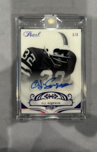 OJ Simpson 2018-19 Leaf Pearl Auto /3 Encased 🔥🔥 Buffalo Bills 