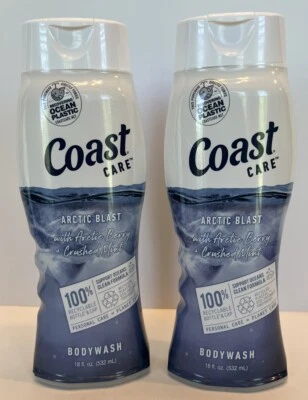 Coast Care Body Wash Arctic Blast Berry & Mint 肥皂 18 盎司 2 件装 — 第 1/4 张图片