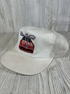 Bill Elliott Bud Budweiser Racing Snapback Hat Nascar Trucker Cap Mesh Winston - Picture 1 of 8