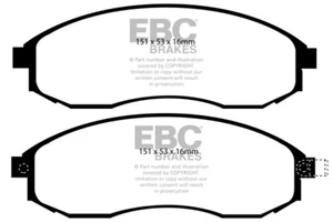 EBC Greenstuff Front Pads for Mitsubishi L 200 96-06 2.5 TD K64T ABS 00 > 07 - Picture 1 of 1