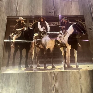Original Vintage 1960s Jimi Hendrix Cowboy Poster Smash Hits Ed Thrasher 29x20 - Picture 1 of 4